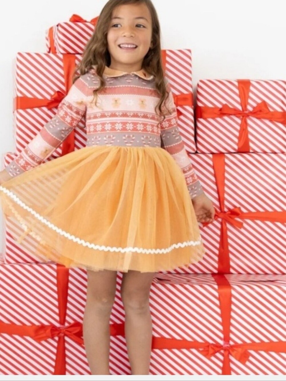 Taylor Joelle | Disney Mickey Gingerbread Longsleeve Tulle Dress
